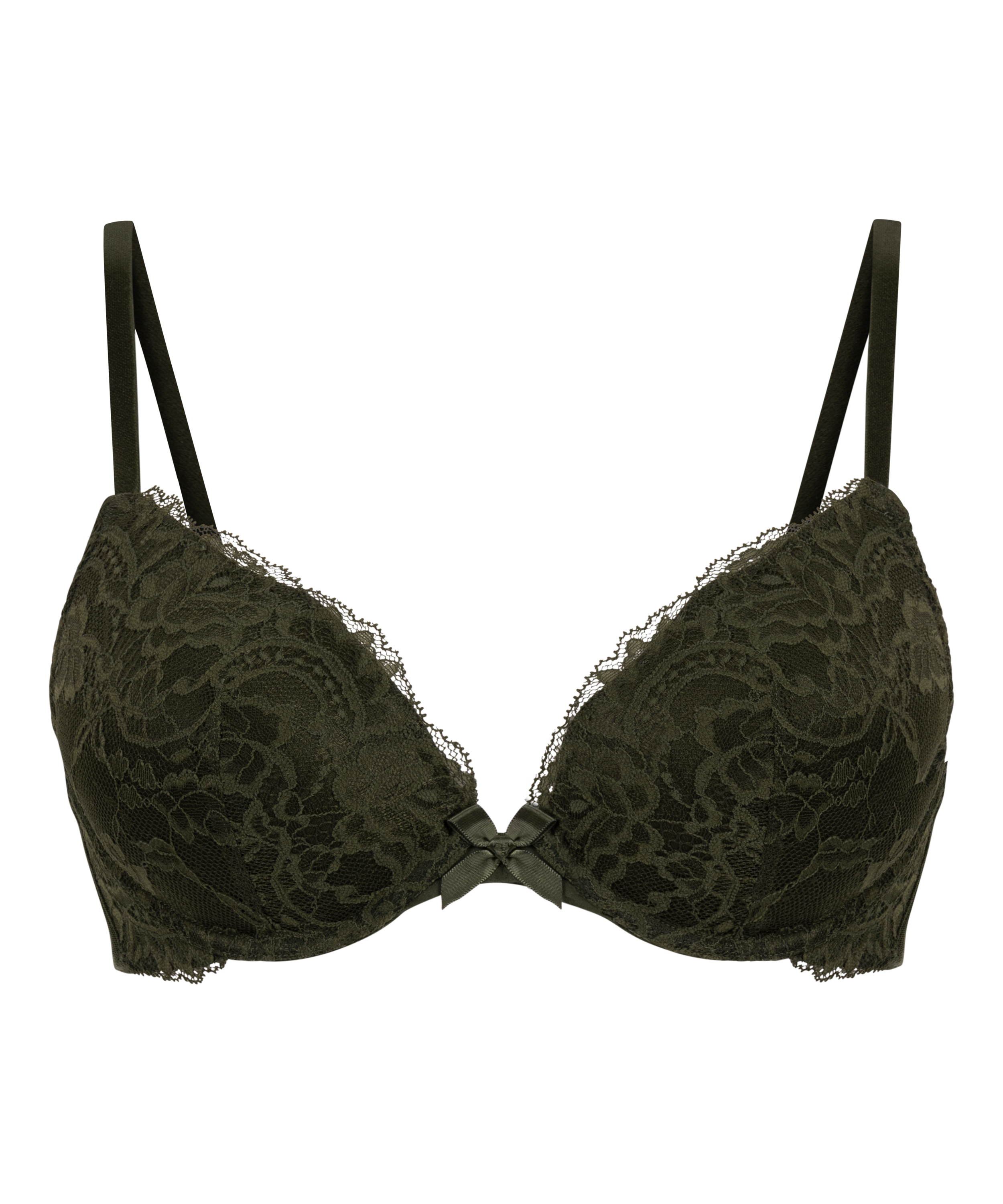 Teddy Padded Underwired Push-Up Bra, Green, main