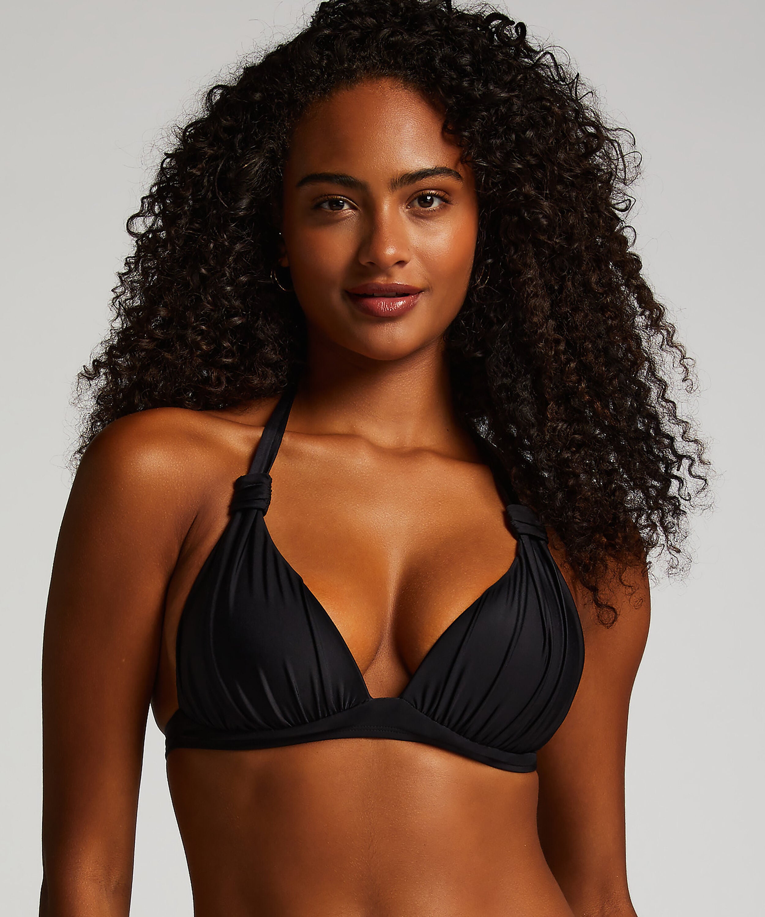 Luxe Triangle Bikini Top, Black Luxe Triangle Bikini Top, Black
