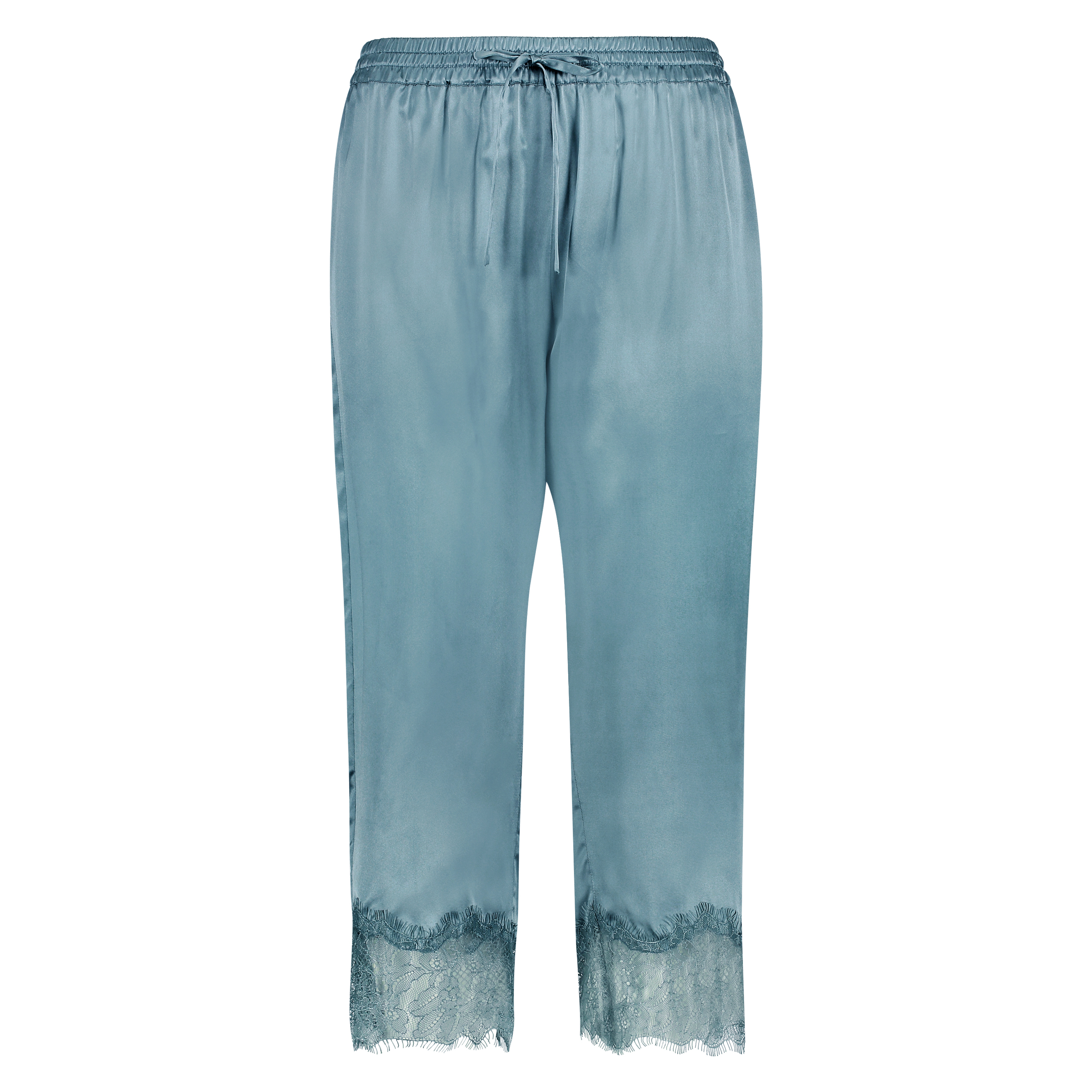 Silk capri pants, Blue, main