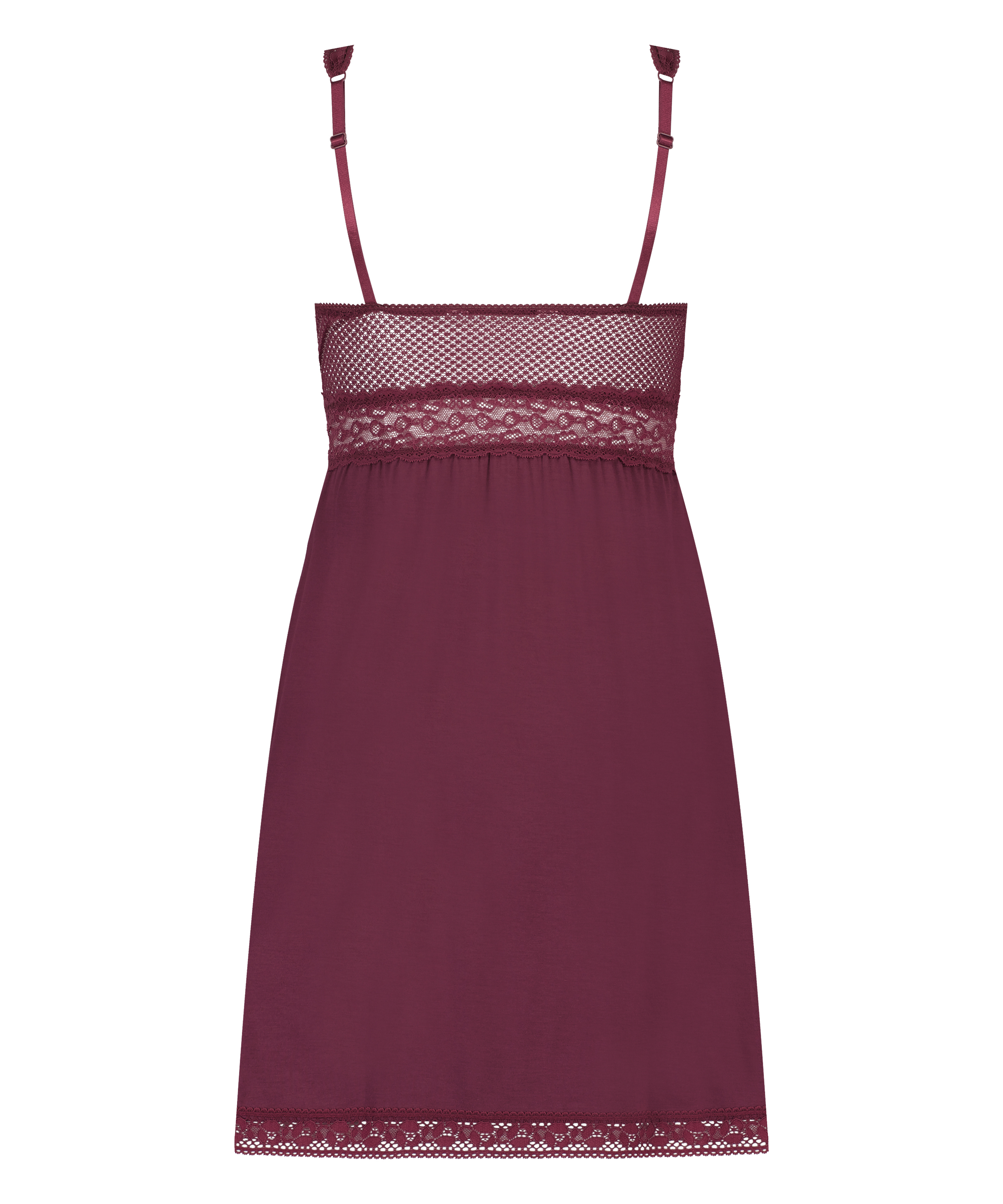 Grafic jersey lace slip dress, Purple, main
