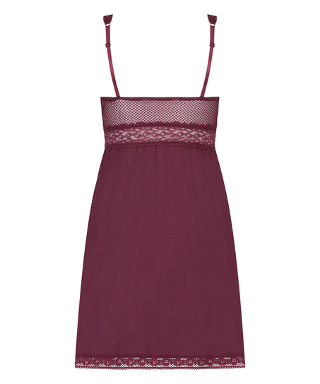 Grafic jersey lace slip dress, Purple