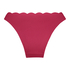 Scallop High-Leg Bikini Bottoms, Pink