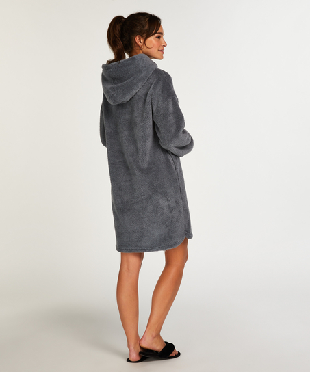 Snuggle Fleece Lounge Dress, Green