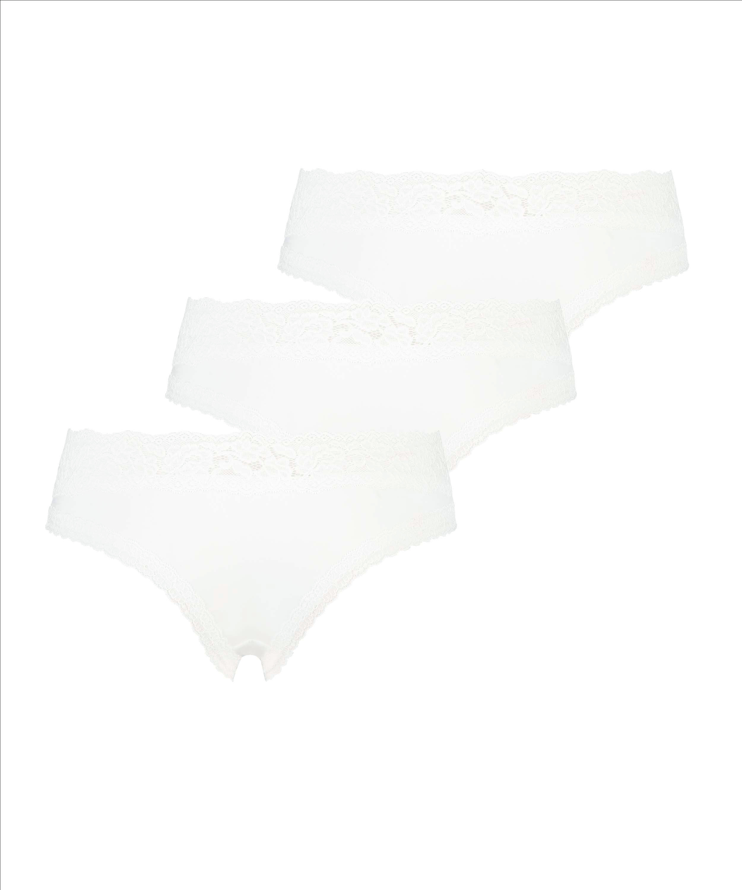 3-Pack Dakota Brazilian Shorts, White, main