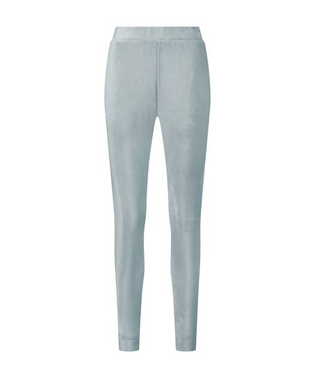 Velour Rib Jogging Pants, Blue