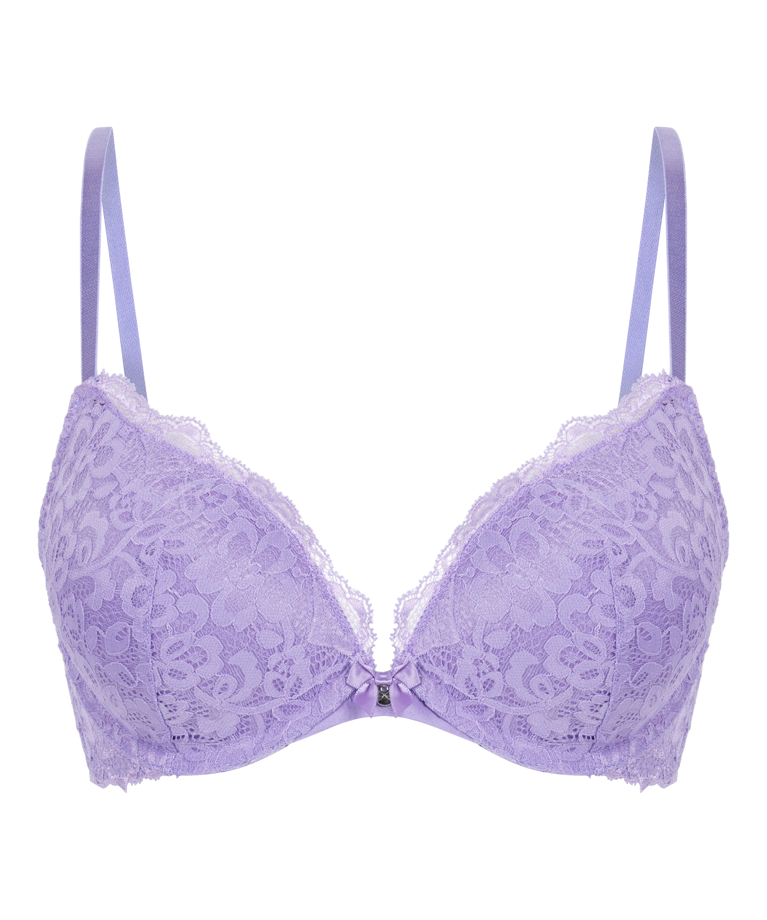 Marine Padded Underwired Push-Up Bra, Purple, main