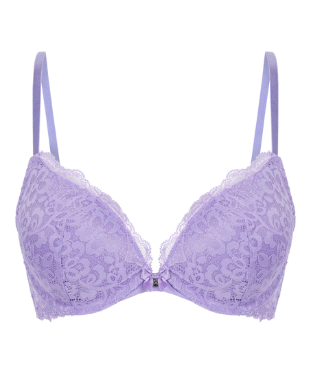 Marine Padded Underwired Push-Up Bra, Purple