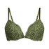 Rose padded push-up bra, Green