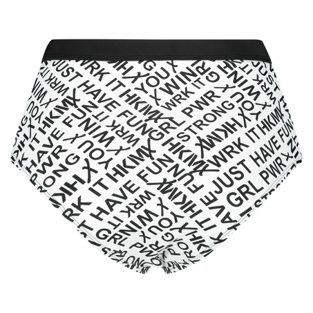 HKMX High Waist Cheeky Bikini Bottoms, White