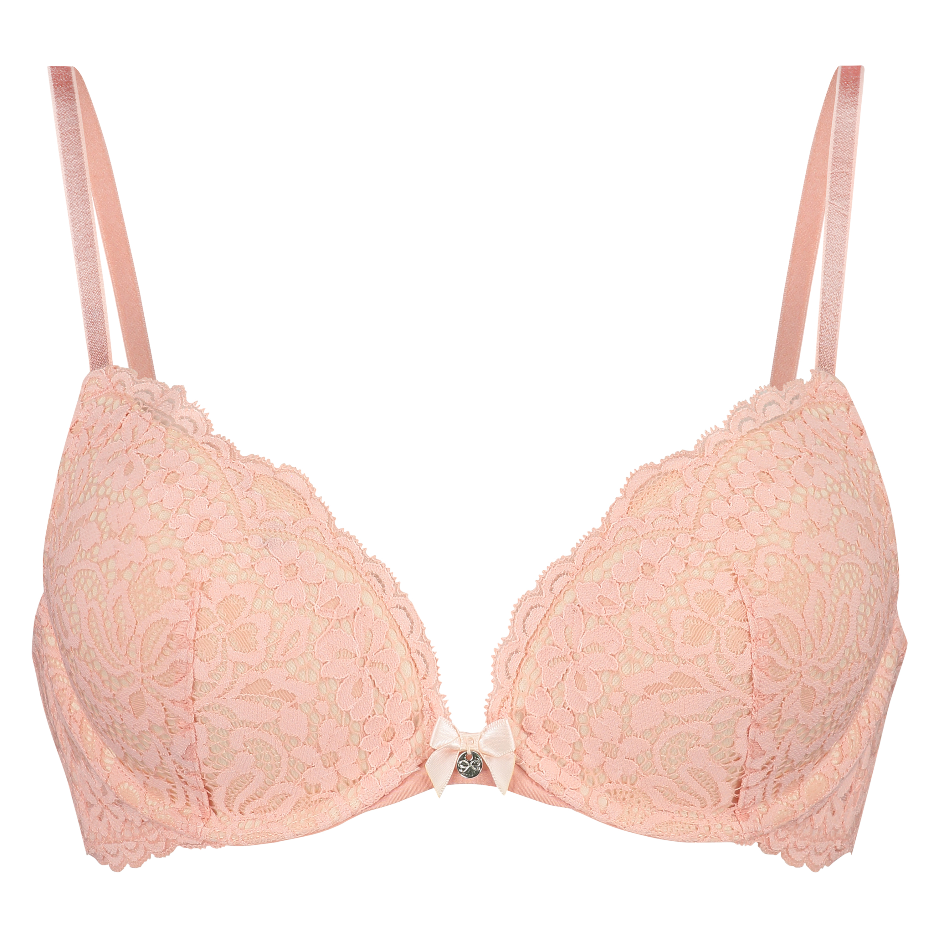 Rose padded push-up bra, Pink, main
