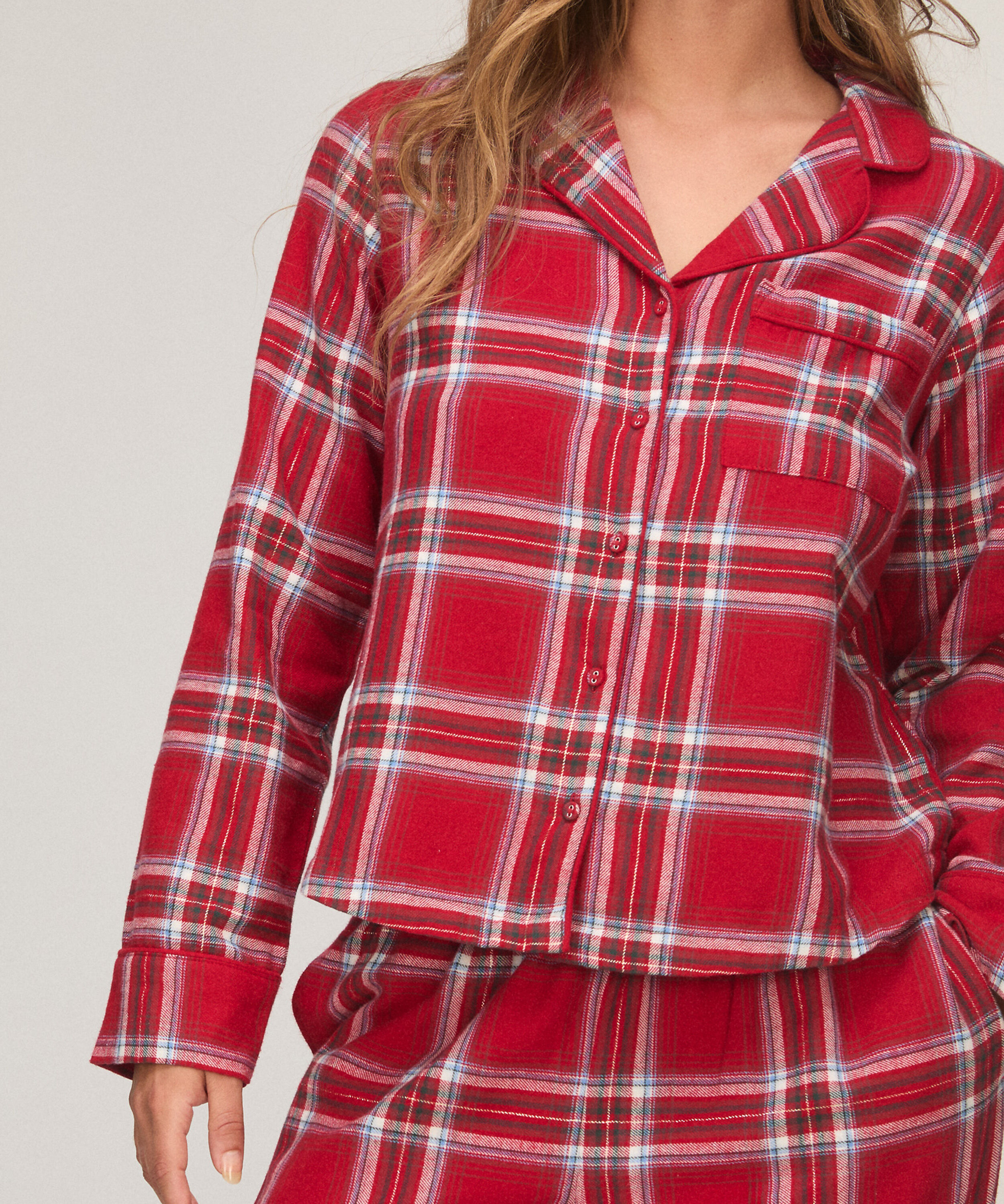 Flannel Pyjama Top