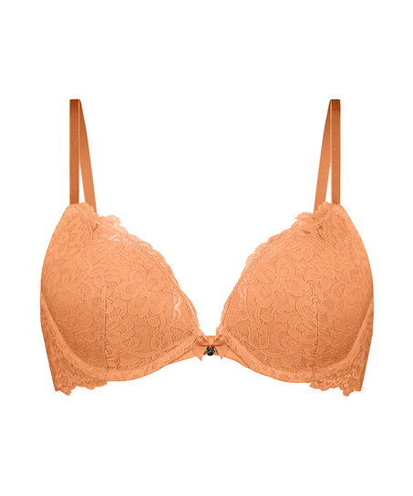 Marine Padded Underwired Push-Up Bra, Orange