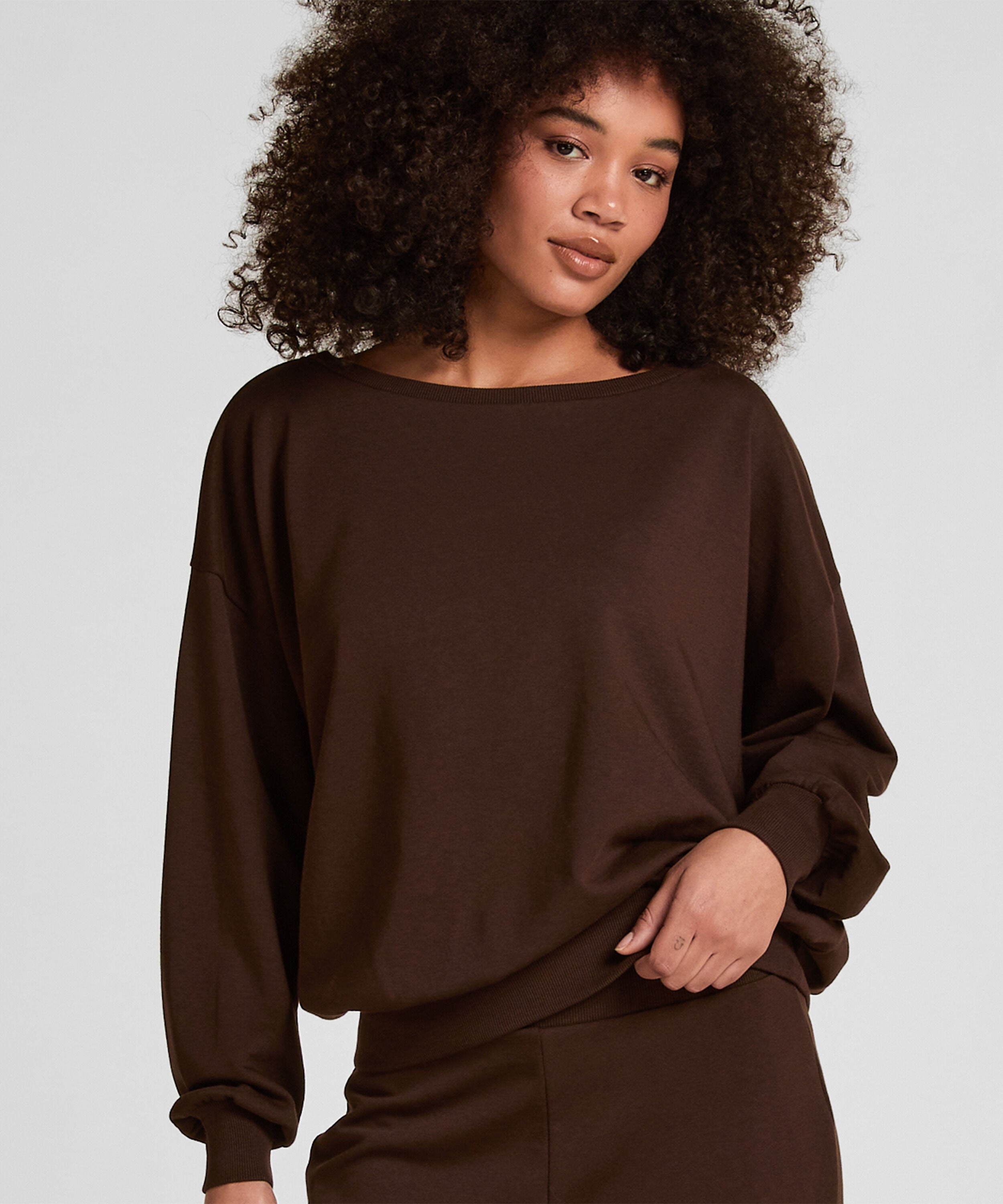 Boatneck Sweater Audrey, Brown Boatneck Sweater Audrey, Brown