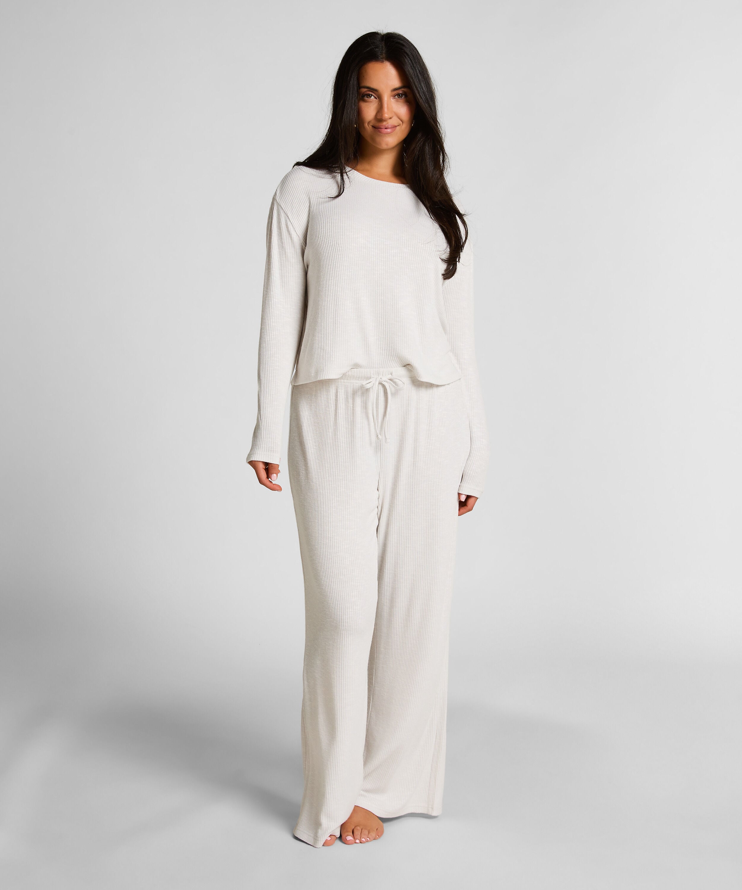 Pointelle Pyjama Pants, Beige