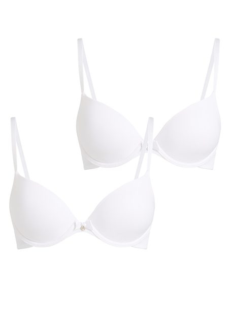 2-Pack Padded Underwired Bra, White