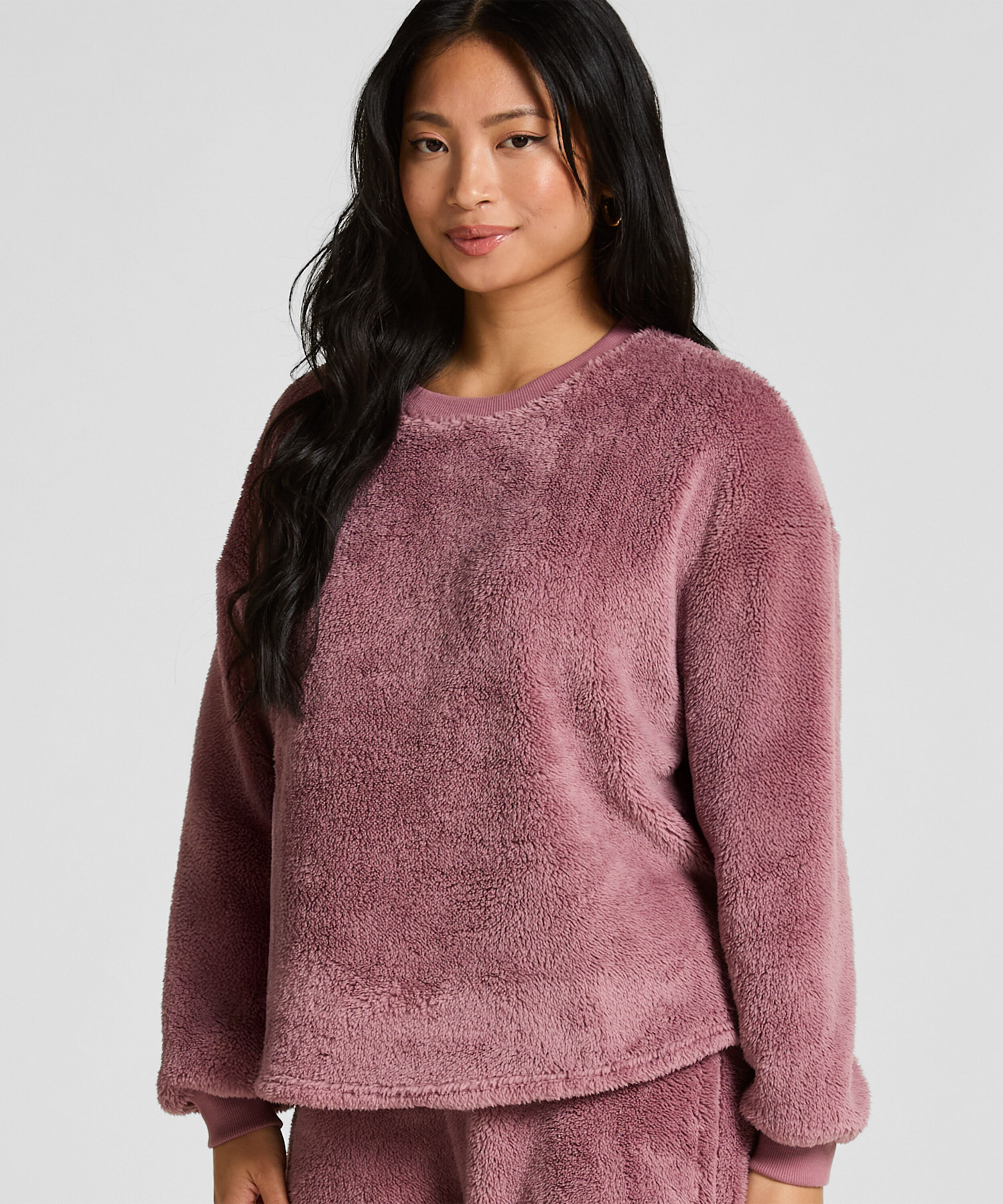 Longsleeved Top Fluffy Fleece, Pink Longsleeved Top Fluffy Fleece, Pink
