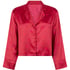 Satin Long-Sleeved Jacket, Red
