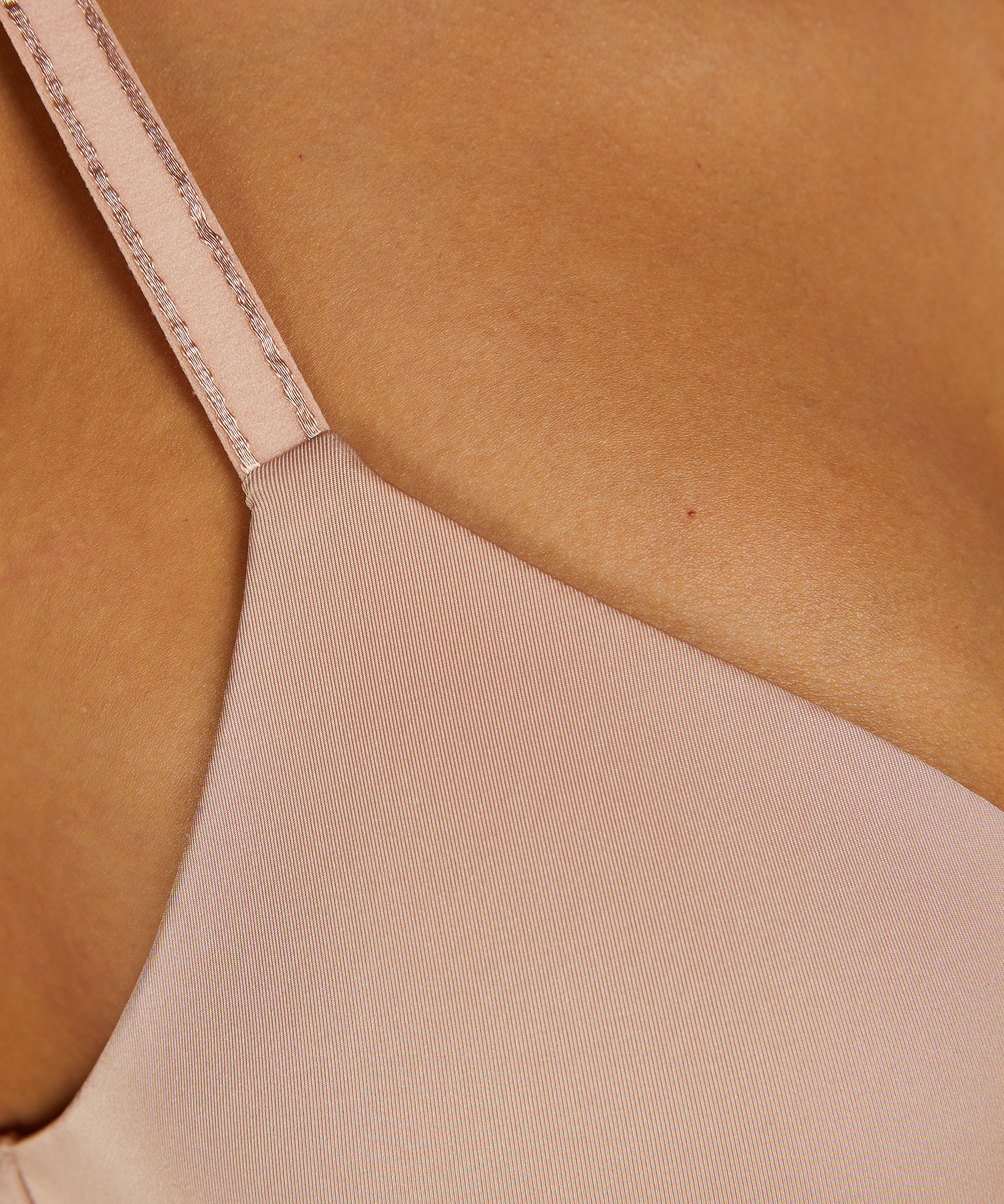 Mona Padded Non-Wired Push-Up Bra, Beige, main