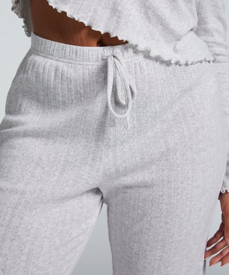 Pointelle Pyjama Pants, Beige