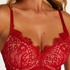 Marilee Padded Underwired Longline Bra, Red