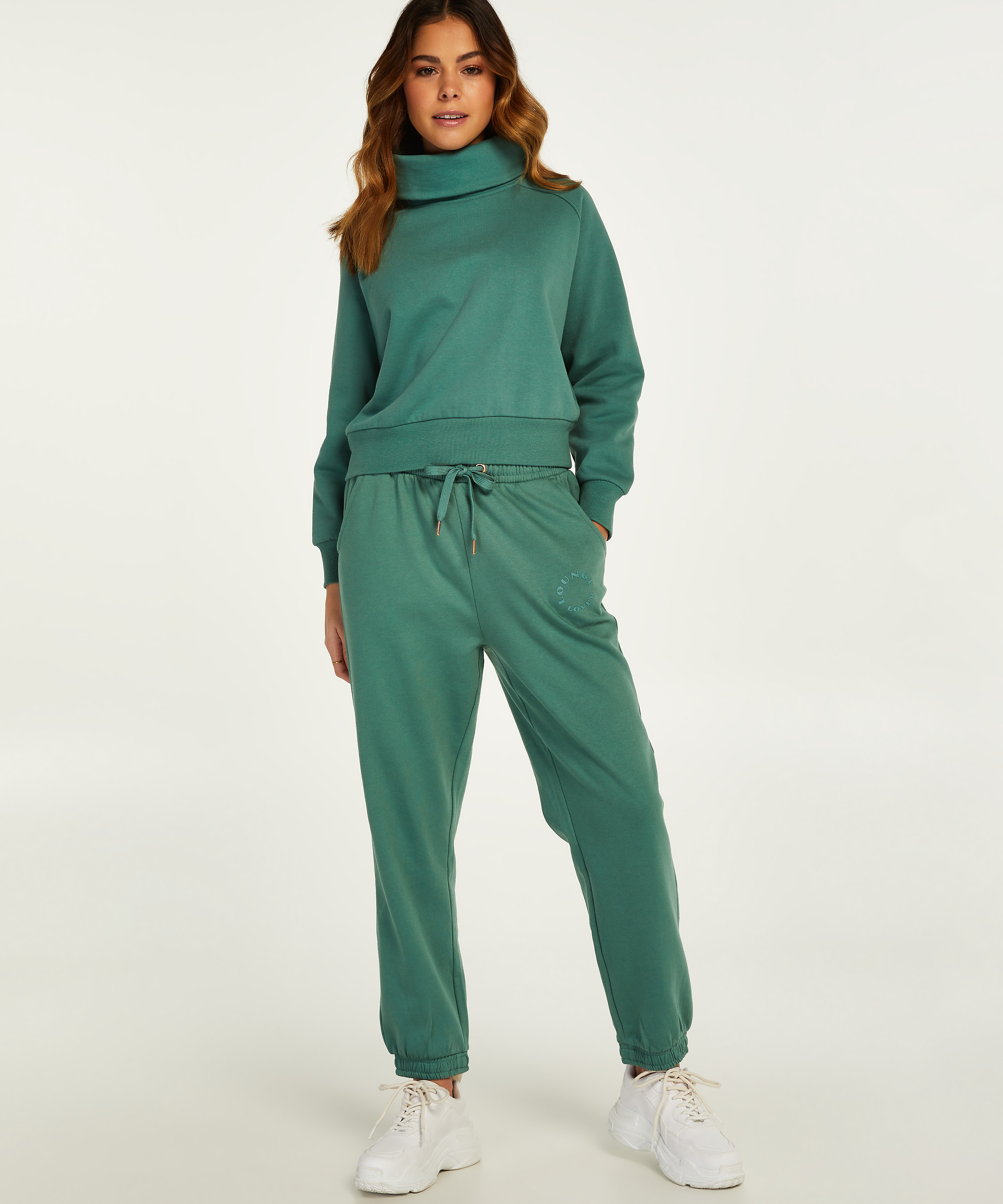 Funnel Neck Sweater, Green, main