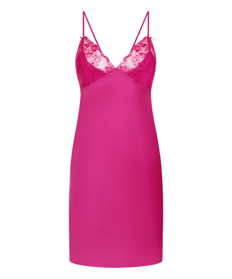 Peonie Slipdress Satin, Pink