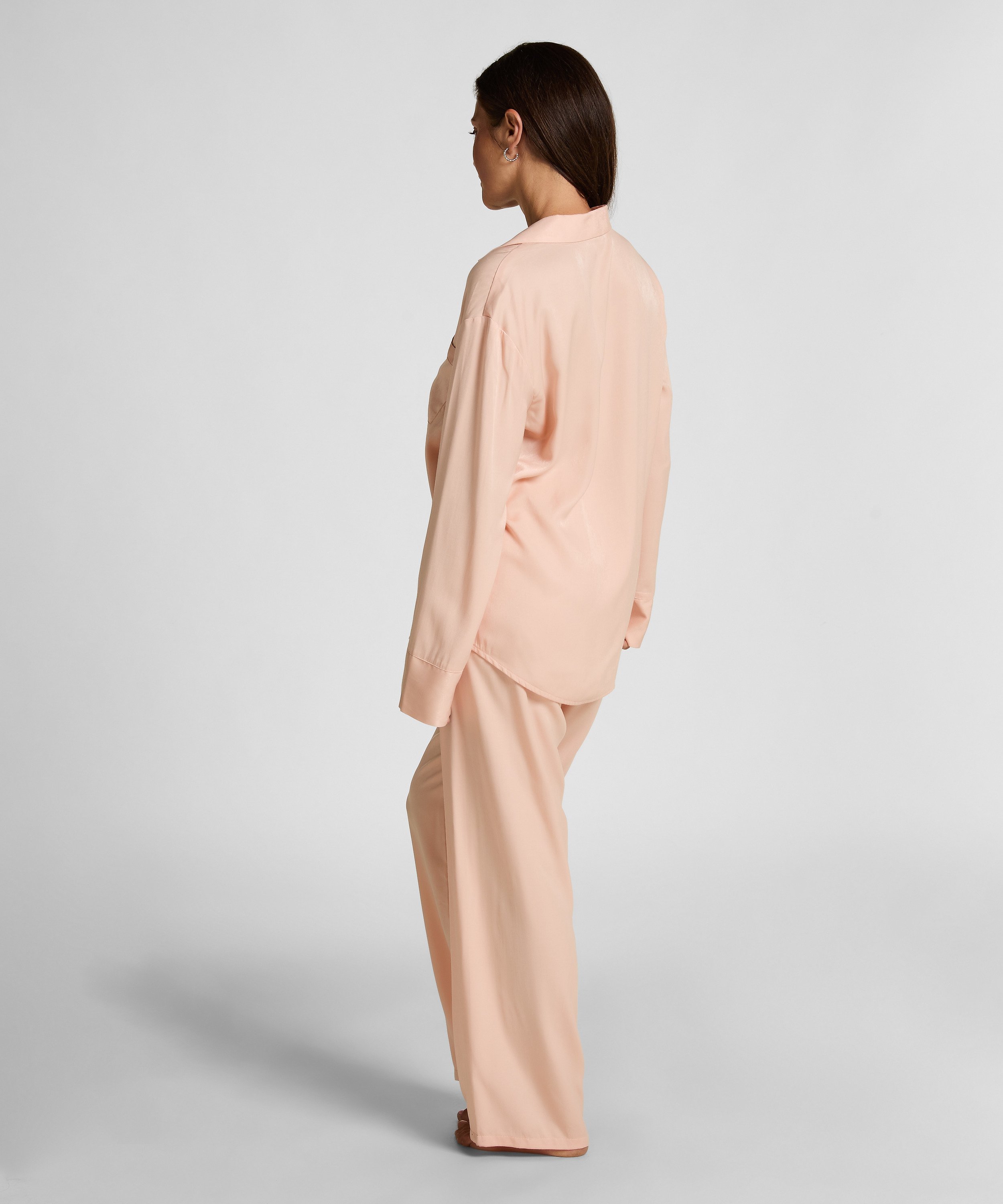 Ayla Satin Long-Sleeved Jacket, Orange, main