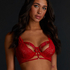 Iggy Half-Padded Underwired Longline Bra, Red