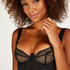 Hana Non-Padded Underwired Longline Bra, Black
