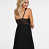 Graphic Lace slipdress, Black
