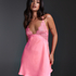 Kimmy Satin Slip Dress, Pink