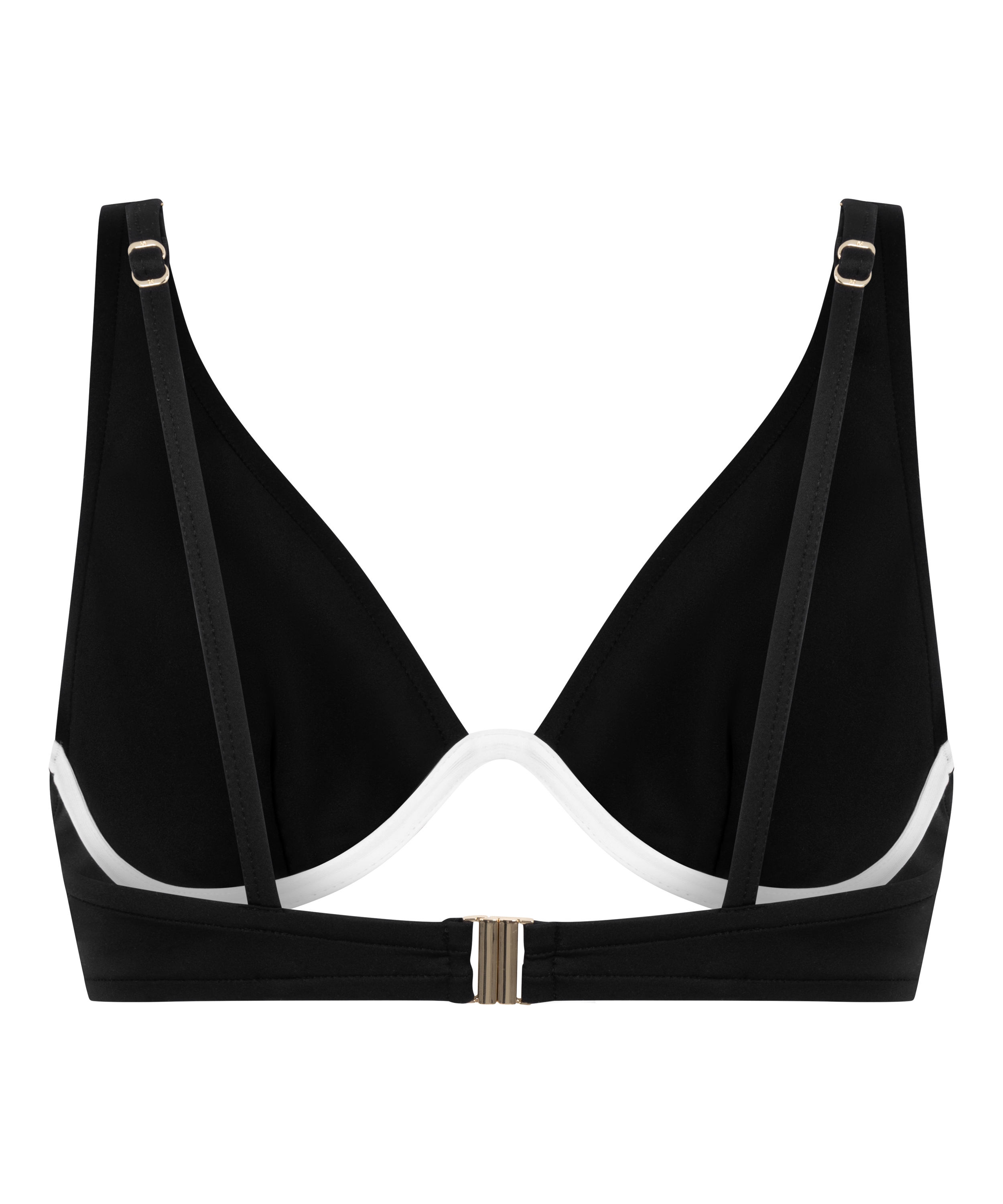 Neoprene Bikini Top, Black, main