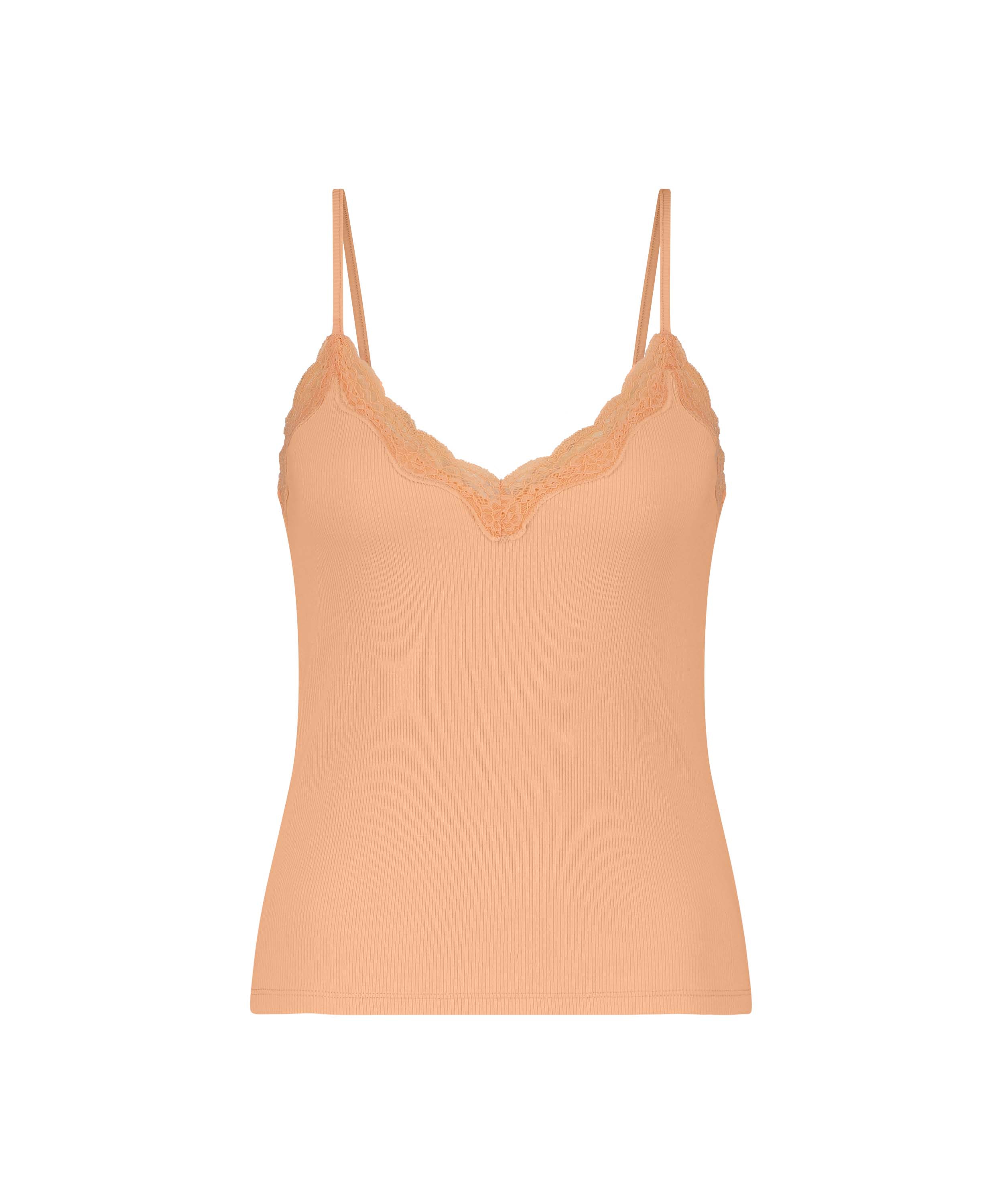 Cami Rib Lace Top, Pink, main