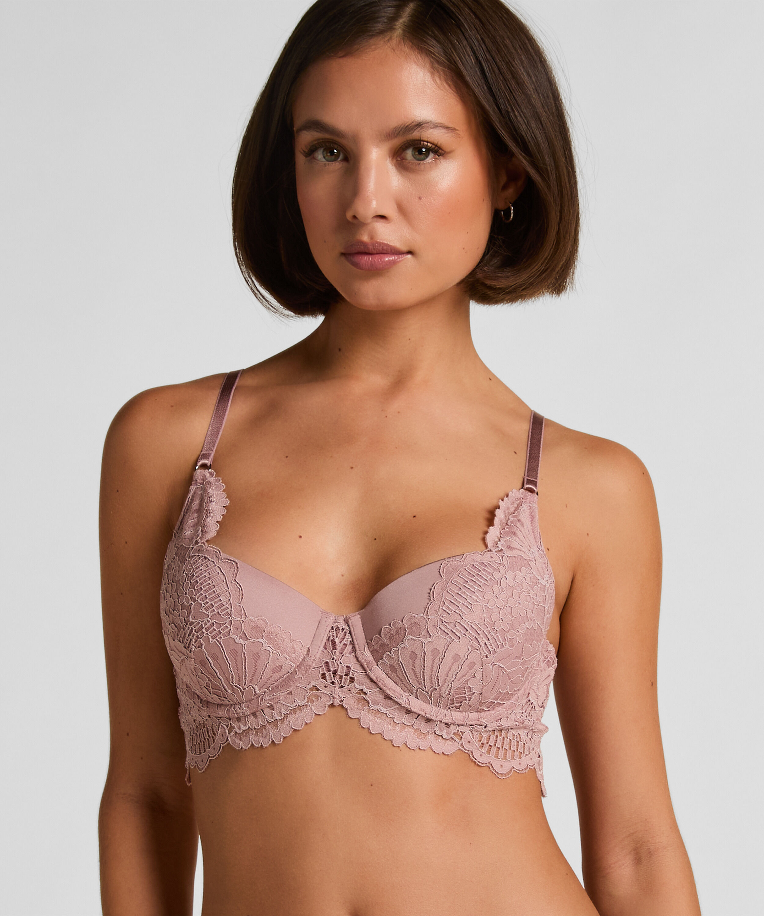 Essie Padded Underwired Longline Bra, Purple Essie Padded Underwired Longline Bra, Purple