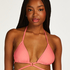 Sicily Beads Triangle Bikini Top, Orange