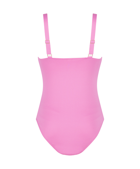 Scallop Shaping Swimsuit, Pink