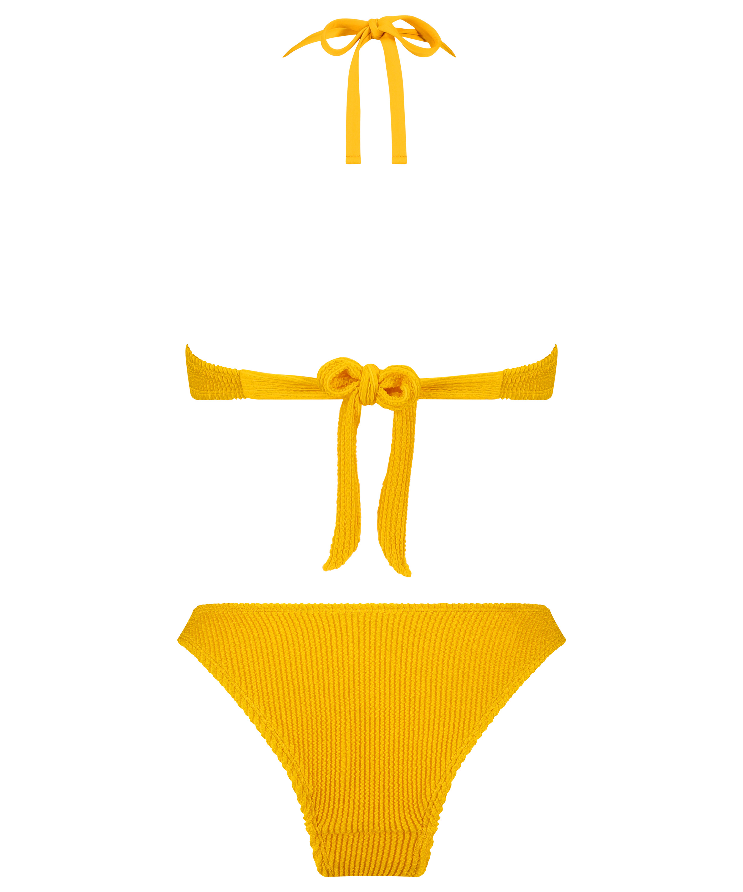Crinkle Bikini Set, Yellow, main