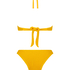 Crinkle Bikini Set, Yellow