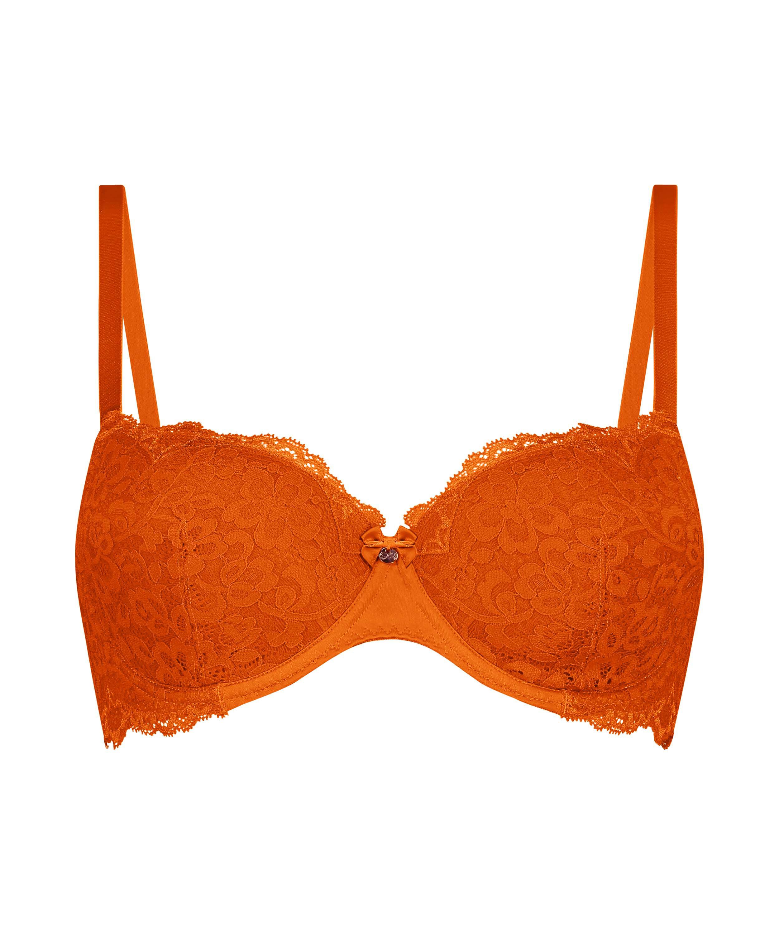 Marine Padded Underwired Bra, Orange