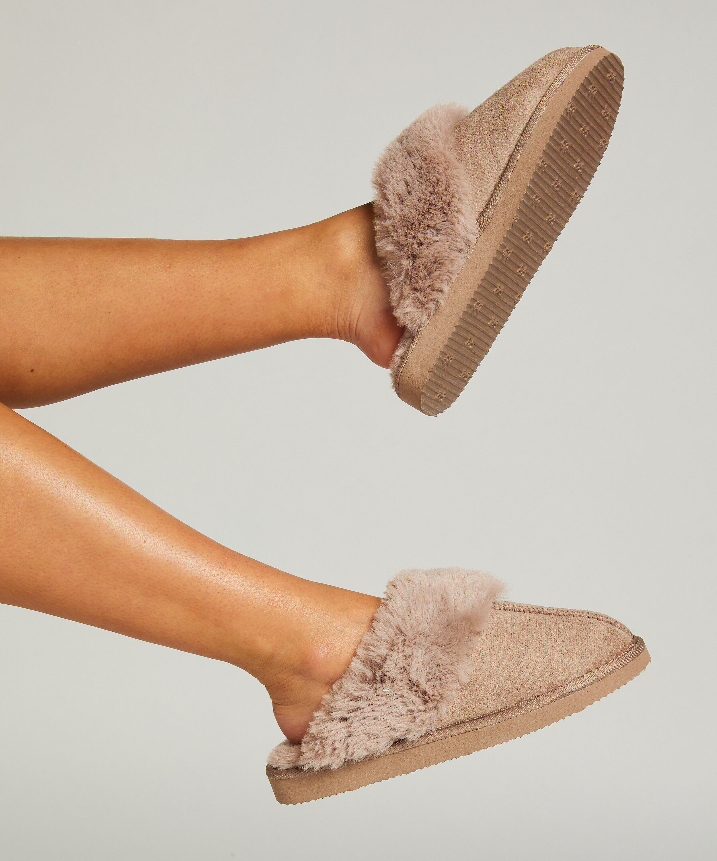 Teddy Mule Slipper, Brown