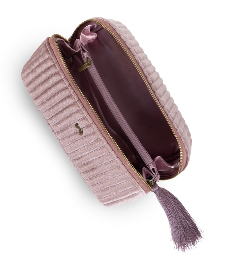 Velvet Make-Up Bag, Pink