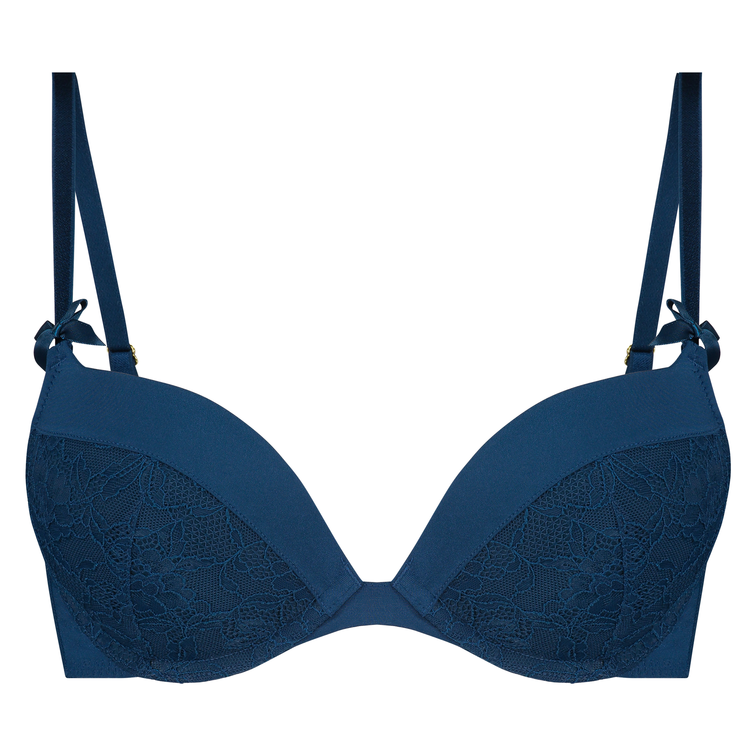 Louise padded underwired maximizer bra, Blue, main