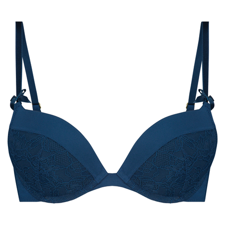 Louise padded underwired maximizer bra, Blue