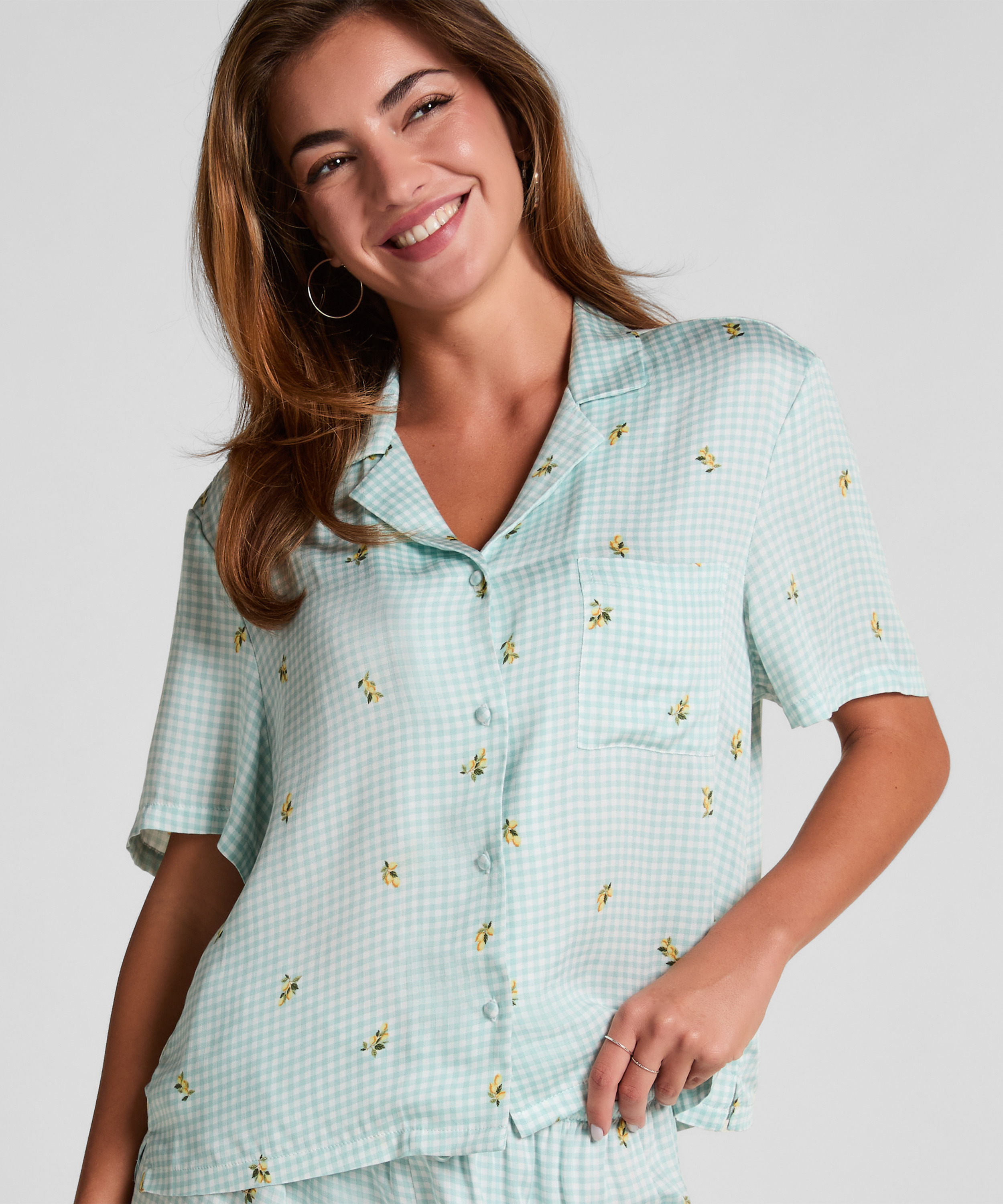 Pyjama Top, Green, main