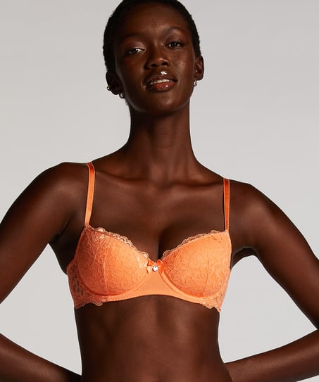 Marine Padded Underwired Bra, Orange