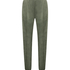 Velour Jogging Pants Pin-tucked, Green