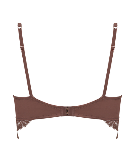Indigo Non-Padded Underwired Longline Bra, Brown