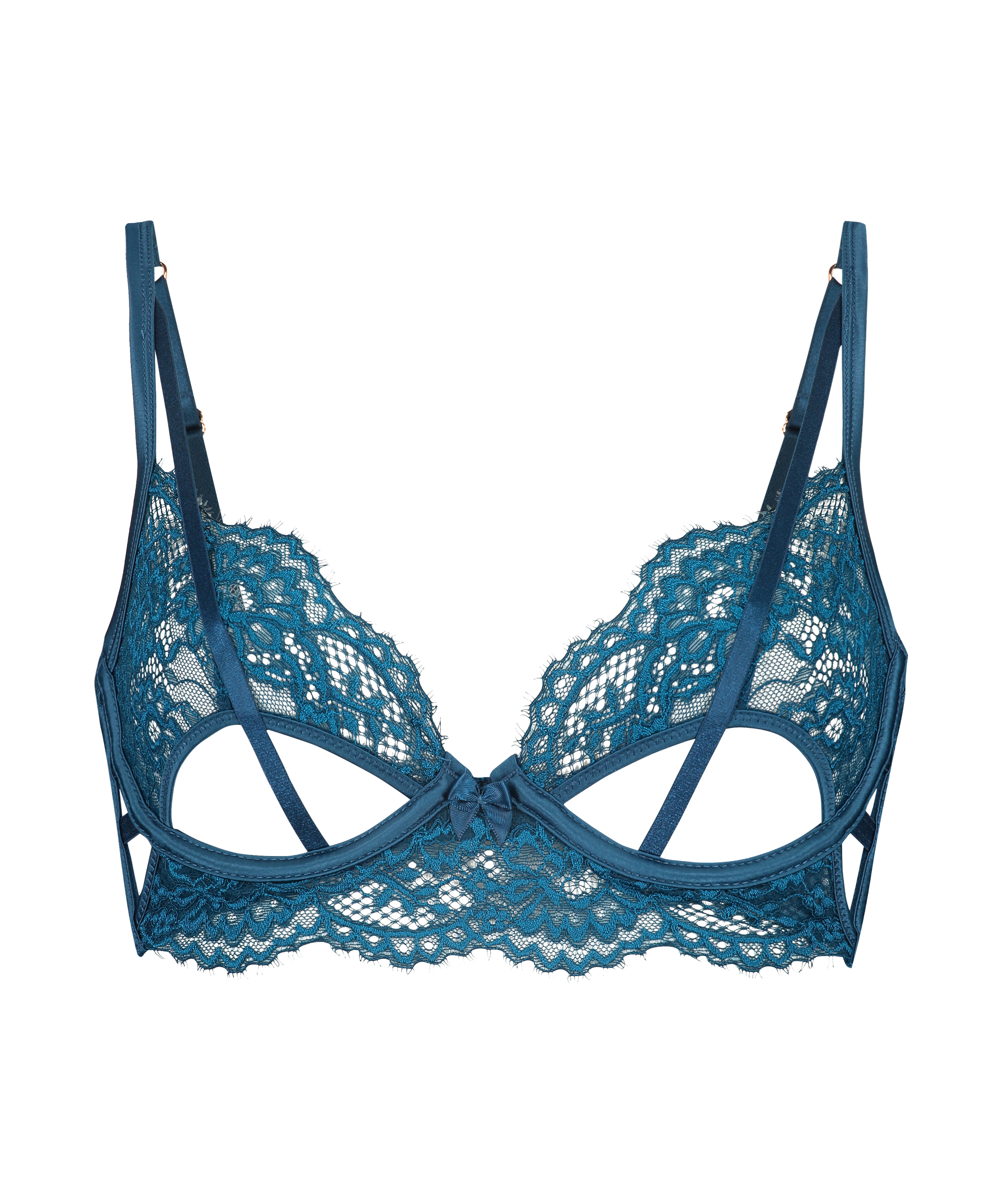Eve Non-Padded Longline Underwired Bra, Blue, main