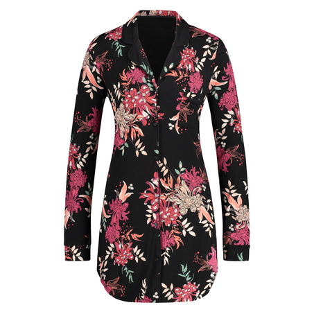 Menshirt nightshirt Jersey, Black