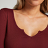 Top V-neck long sleeves, Purple